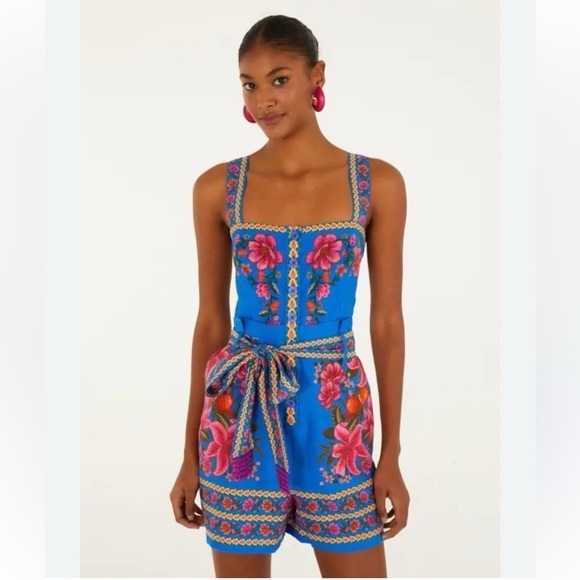 FARM Rio Pants - NWT Farm Rio Summer Fruit Scarf Romper